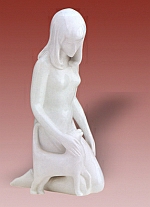 Vladimír David - Akt s kočkou - porcelánová figurka Royal Dux Bohemia