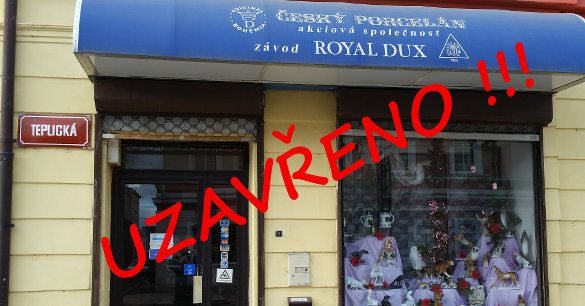 Bývalá podniková prodejna figurálního porcelánu v Duchcově