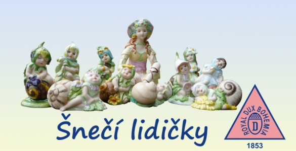 Royal Dux Bohemia - Šnečí lidičky